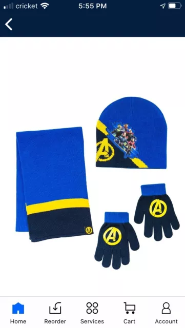 Marvel Avengers Endgame Boys Hats Glove And Scarf Set