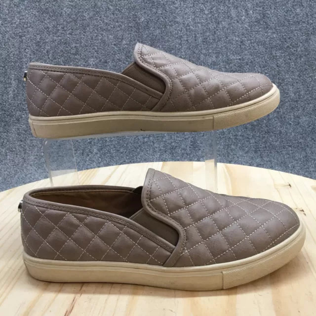 Steve Madden Shoes Womens 9 B Ecentrcq Quilted Loafers Sneakers Brown Slip On