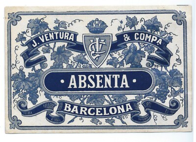 absenta ESPAŃA  ancienne ETIQUETTE ABSINTHE 