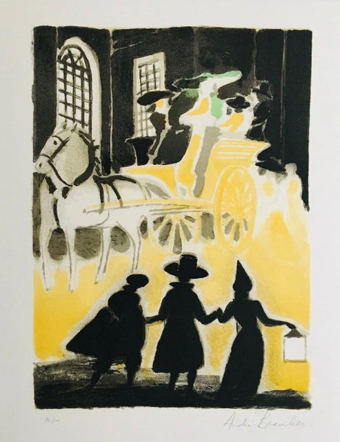 LITHOGRAPHIE LA FETE Dans La Cour Karen Tual N° 9/200 EUR 90