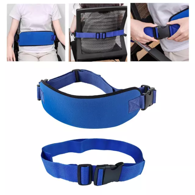 Wheelchair Seat Belt Quick Release Buckle Non-Slip Thickened Adjustable Blue