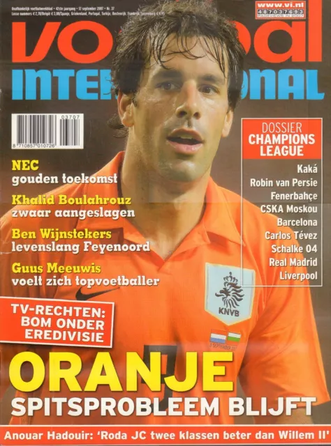 V.I. 2007 nr. 37 - VAN NISTELROOY(COVER)/ORANJE/VAN PERSIE/HADOUIR /WIJNSTEKERS