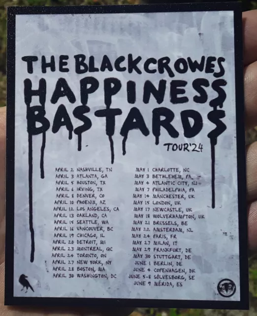 The Black Crowes Tour 2024 ☆ Promo Magnet W/Dates ☆ Happiness Bastards Tour ☆