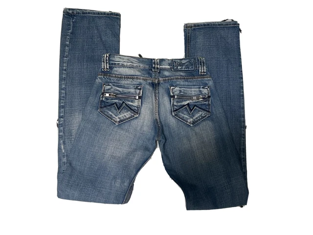 Jean Kaporal Femme Modèle 'Geek' Coupe Carrot - Taille W25/35 - Bleu Foncé - 100% Coton - Neuf Avec Étiquettes