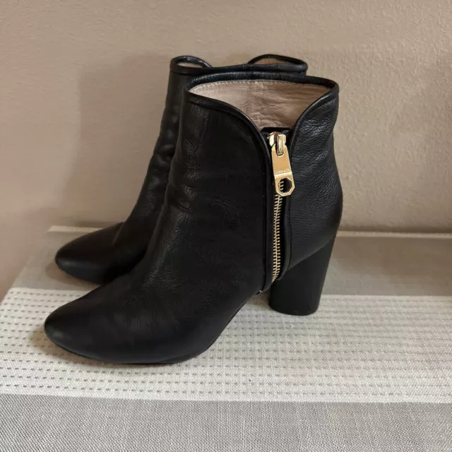 LOUISE ET CIE Lo Zada Tall Black Leather Riding Boots SPLIT SIZE 5 5.5 69.00 PicClick