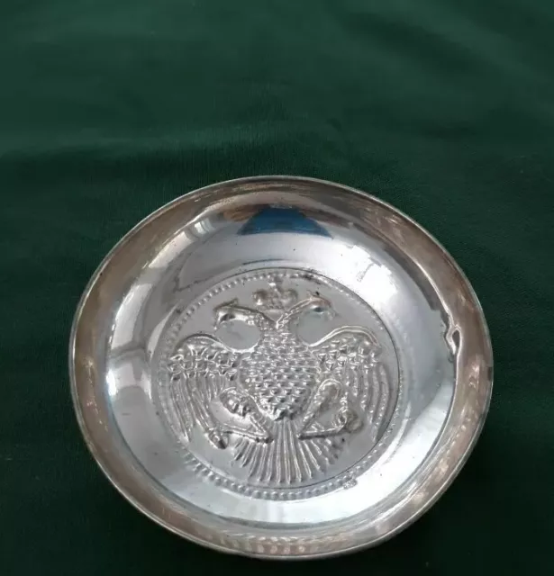 VINTAGE RUSSIAN DOUBLE Eagle Jewelry/Change Dish Silver 831 $18.62 ...