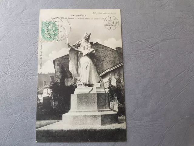CPA / Carte postale ancienne - DOMREMY Statue de Mercié maison Jeanne D'Arc (88)