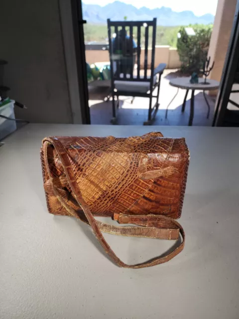 Vintage Full Body Alligator Taxidermy Handbag Purse Made in Florida 2