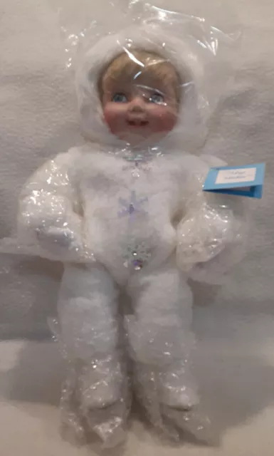 Ashton Drake SLIP SLIDIN SnowBabies 1995 Porcelain Doll COA 11" Vintage