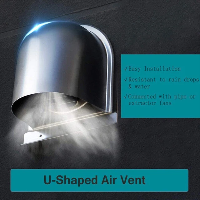 Sleek and Stylish Stainless Steel Air Vent Cover for Fans and Extractors