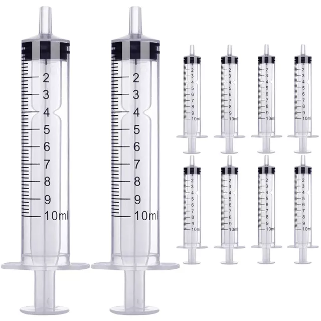 10/50x Syringes 3ml 5ml 10ml 25ml Plastic Disposable Sterile Syringe Tube Funnel