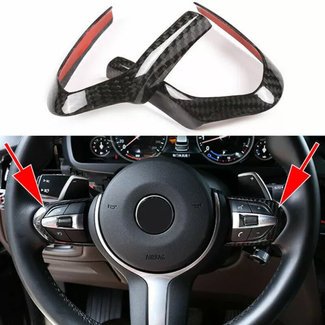 Real Black Dry Carbon Fiber Lenkungsabdeckung Trim Fit für BMW F80 F82 M3 M4