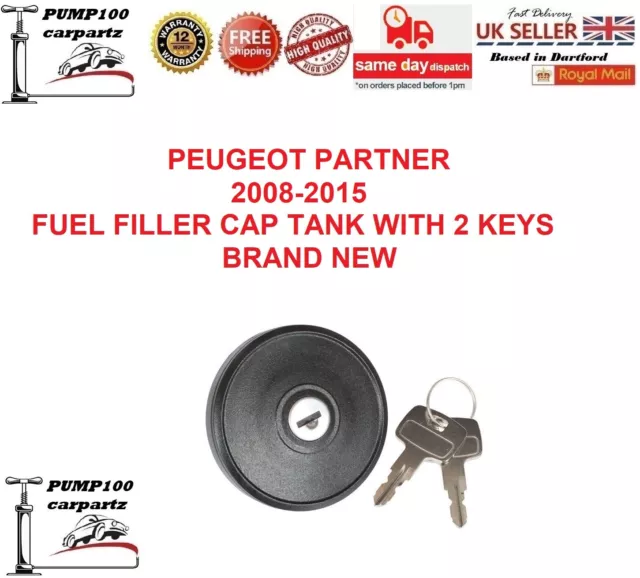 New Fuel Tank Inner Cover Lock Keys Set 1508h2 For Peugeot 206 207