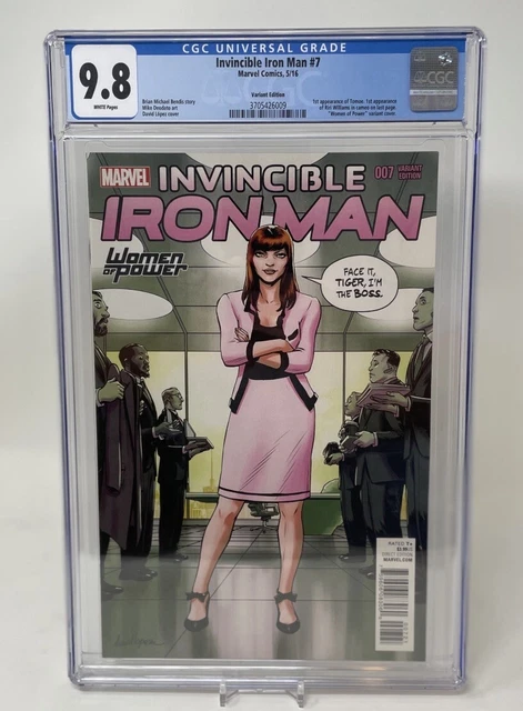 Invincible Iron Man 7 CGC 9.8 2016 1st Appearance Riri Women of Power Variant