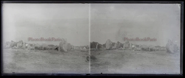 FRANCE Landscape Sea Rocks c1920 NEGATIVE PHOTO Stereo Glass Plate VR22L12n1