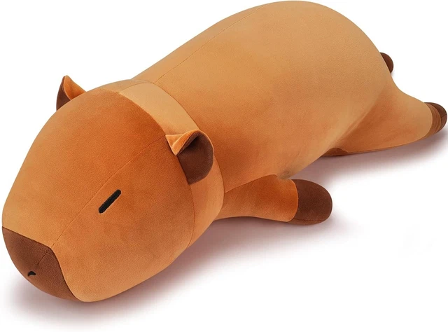 Fortuning's JDS Shiba Inu en Peluche Coussin Animal Coussin Moelleux Oreillers en Peluche pour Chien Poupée Confort Jouets Coussins Peluche pour Enfants Coussins Animaux Réalistes pour Cadeau de Noël