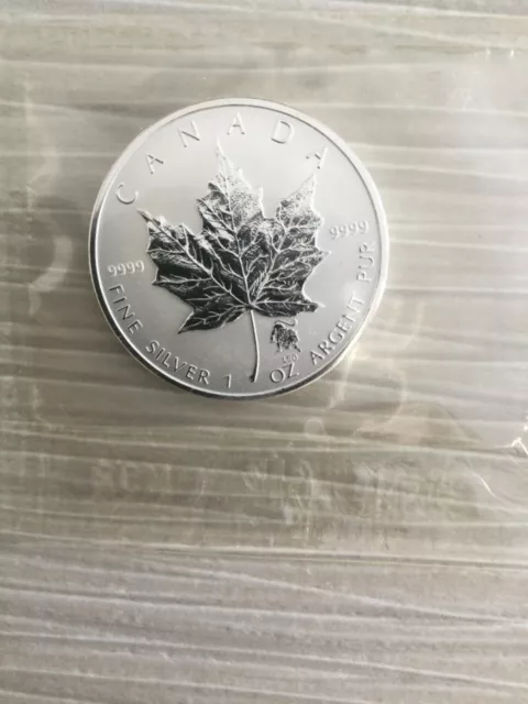 2004 Privy Leo 1 Oz. Pure 9999 Silver Maple Leaf Coin Only 5,000 Made W/Coa!