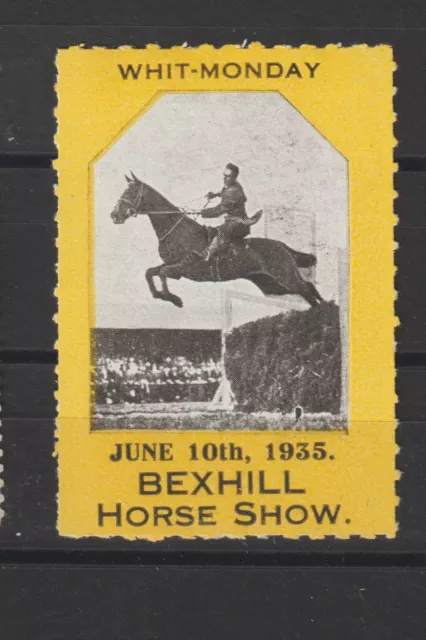 UK Poster Stamp Bexhill Horse Show 1935