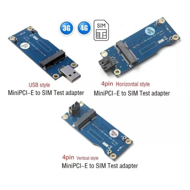 Mini PCI-E to USB Adapter With SIM card Slot for 3G 4G WWAN/LTE Module