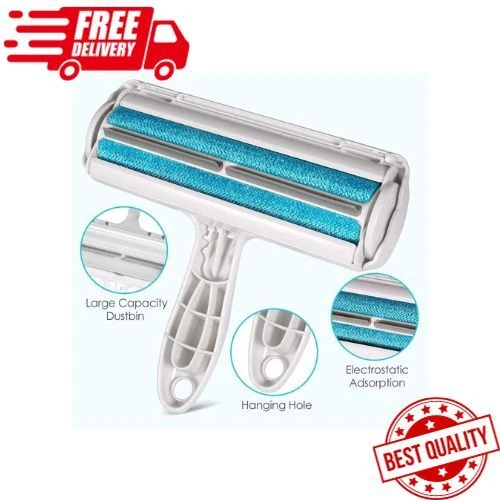 Pet Hair Roller Remover Lint Brush 2-Way Dog Cat Comb Tool Convenient Cleaning D