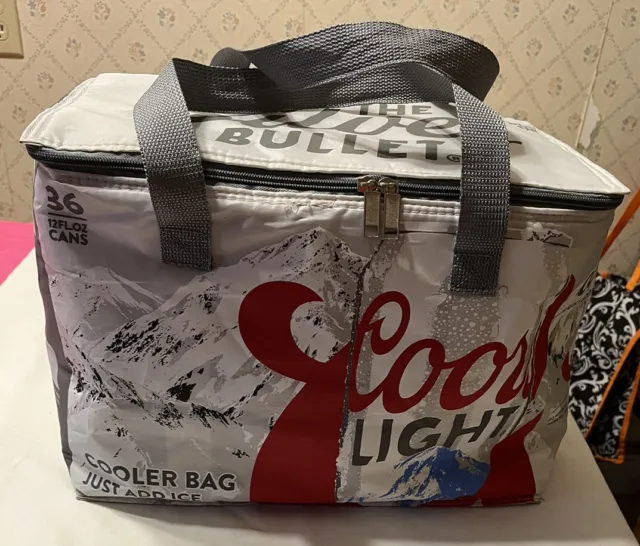 Coors Light The Silver Bullet Insulated Cooler Bag-36 Pack-12 oz.cans