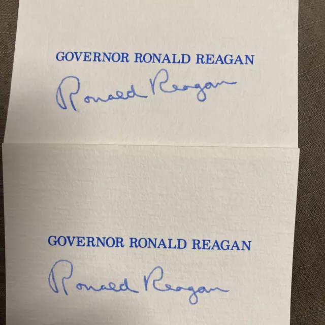 Ronald Reagan Signed Cut Lot Of (2)