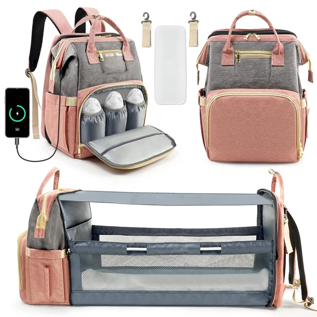 Diaper Bag Backpack, Multifunction Waterproof Large Travel Baby Changing Bags Tr
