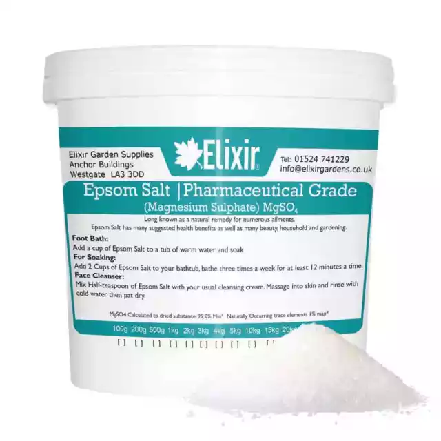 EPSOM BATH SALTS | 10KG TUB | Pharmaceutical Grade | Magnesium Sulphate