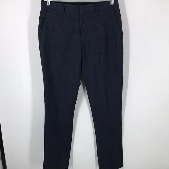 J. Crew Ludlow Slim-fit glen plaid suit pant in Italian wool-linen Size 31