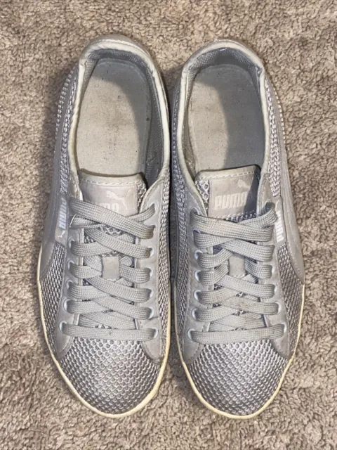 Puma Vikky Womens Sz 6.5 Mesh Shoes  Grey Low Top Sneakers Walking Shoes