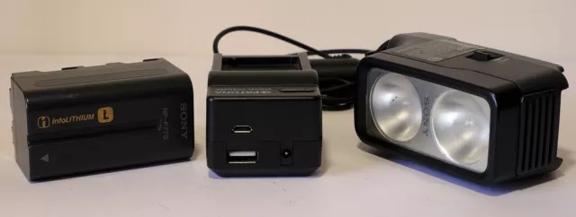 Sony Hvl-20Dw2 Lampada Per Video A Batteria Per Camcorder A Doppio Faretto