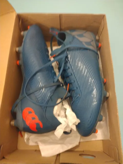 Canterbury Speed Pro SG Rugby Boots UK 9.5 US 10.55 EU 44 Blue/Grey