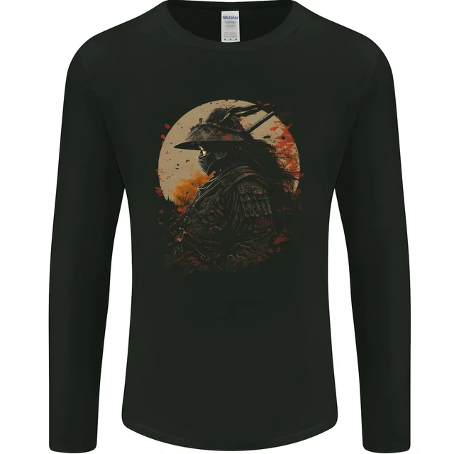 Samurai Storm Japanese Fantasy Warrior Mens Long Sleeve T-Shirt