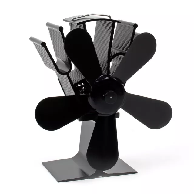 Ventilateur de poêle Bois 5 Hélice Cheminée Sans courant Alimentation thermique