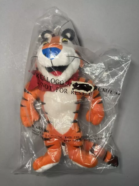 Vtg Advertising Kelloggs Frosted Flakes Tony The Tiger 10" Plush NEW w BAG Promo