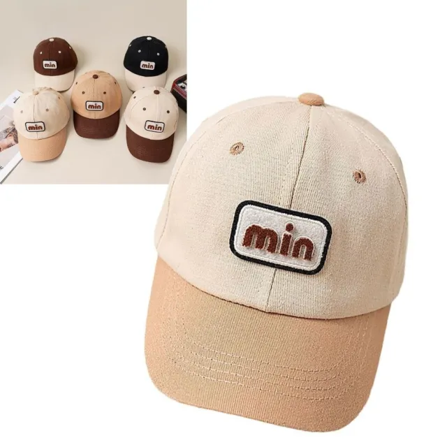 Match Color Baby Peaked Caps Letter Sunshade Visor Hat Sun Hat  Boys Girls