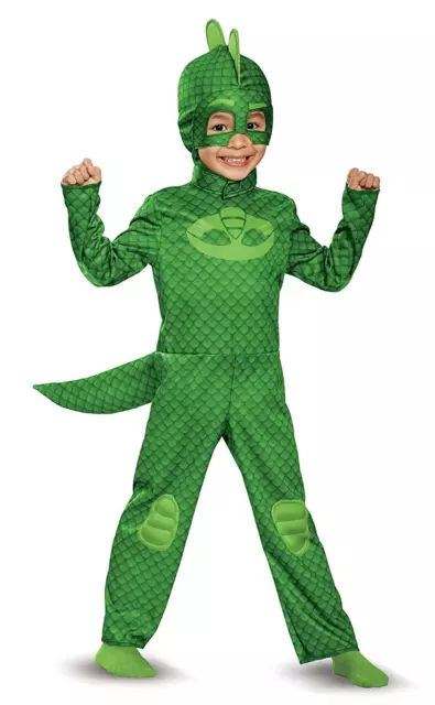 PJ Masks Gekko Kids Size XL 14-16 Costume Jumpsuit TV Character Disguise