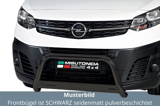 Frontbügel Edelstahl schwarz für Opel Vivaro C 2019 - 63mm Frontschutzbügel