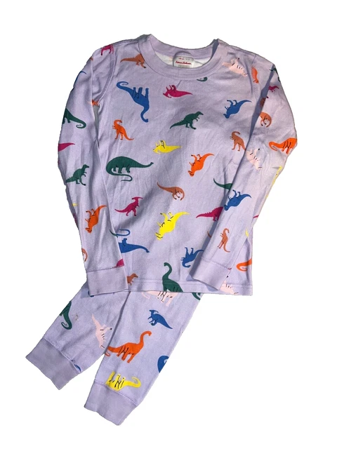 Hanna Andersson Girls Organic Cotton Long Sleeved Pajama Set, Sz. 140 (US 10)