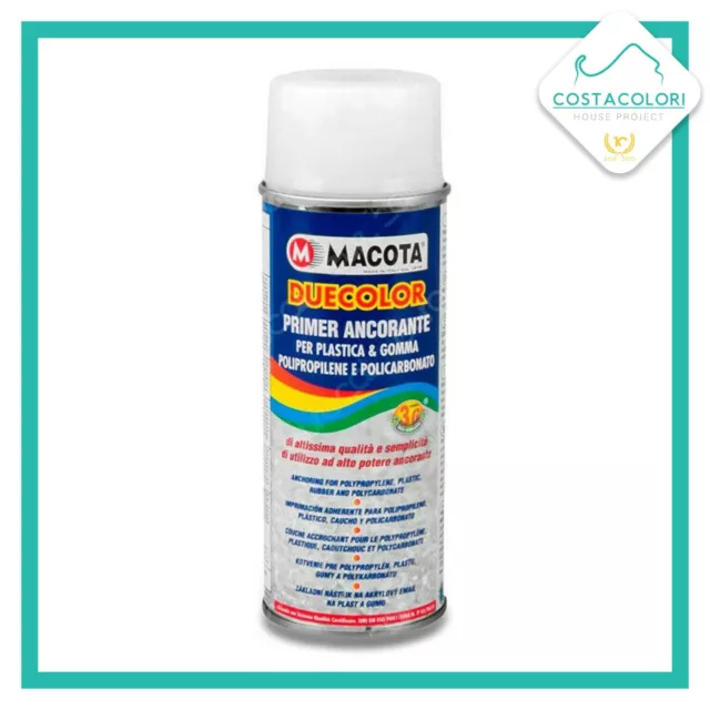 Macota Duecolor Primer Ancorante3G Spray Plastica Gomma Per Cura Auto Moto Casa