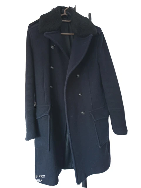 Manteau Bleu Marine Homme - Taille M - Longueur Taille - Fermeture Zip - Marque Atlantic Bay