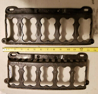 2 Victorian Church Pew  Back Bible Book Holder Spice Racks Wall Mount Cast Iron