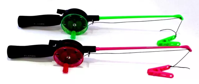 Childs Childrens Crab Rod & Line in Pink or Green - Peg NO HOOKS Sea Fishing Set
