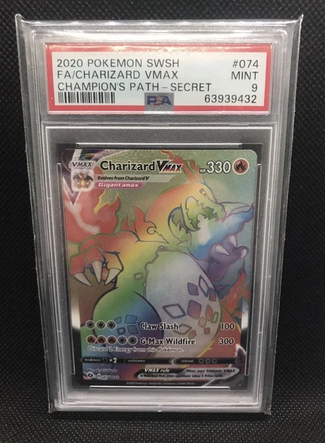 POKEMON SWSH CHAMPION'S Path 074/073 Charizard Vmax Secret Rainbow EUR ...