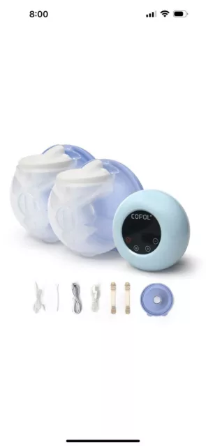 COPOL Wearable Double Electric in-Bra Breast Pump Quiet & Hands-Free Recharge