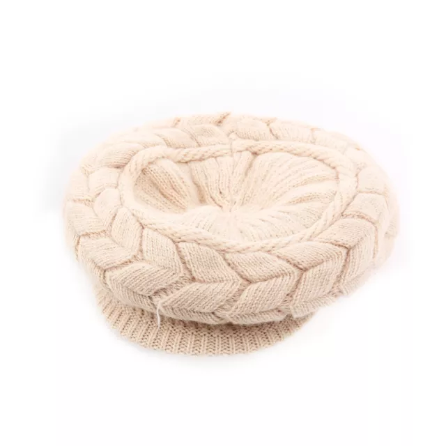 Bonnet Chaud En Laine À Visière Tricot Pour Femme Casquette