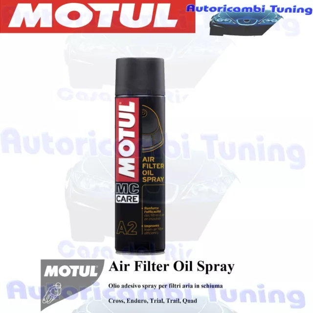 MOTUL A2 Huile Spray Mousse pour Nettoyage Filtres Air Moto Cross Enduro Quad