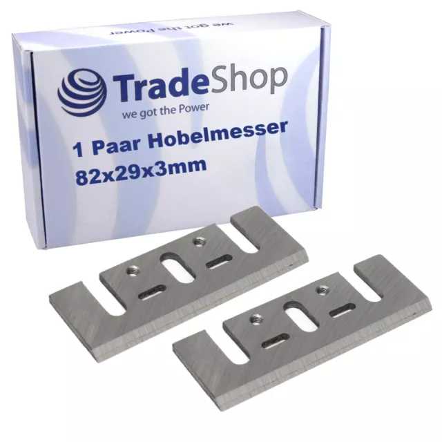 2x Hobelmesser 82 x 29 x 3 mm HSS Ersatzmesser HM Wendemesser für Elektrohobel