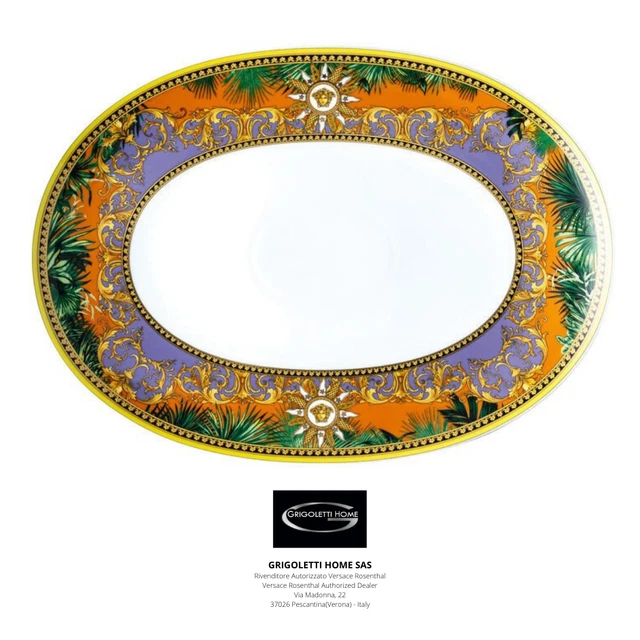 Versace Rosenthal - Ovale Platte CM 38 Jungle Animalier - Einzelhändler