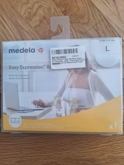 Reggiseno per pompare latte materno Medela Easy Expression Bustier senza mani - Bianco grande
